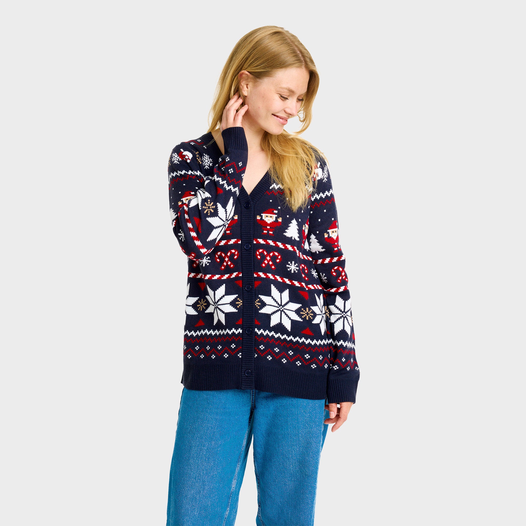 Santa's julecardigan- Dame